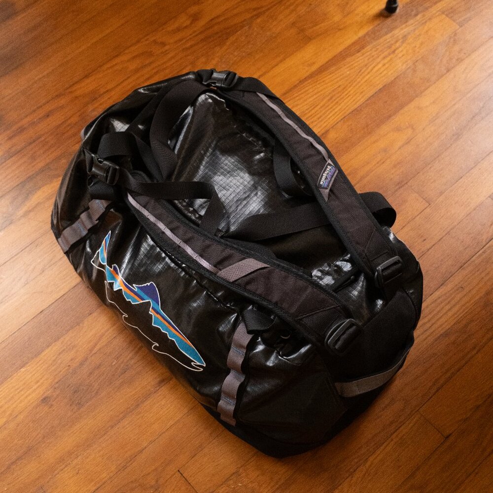 Patagonia Black Hole Fish Duffel 60L NWT